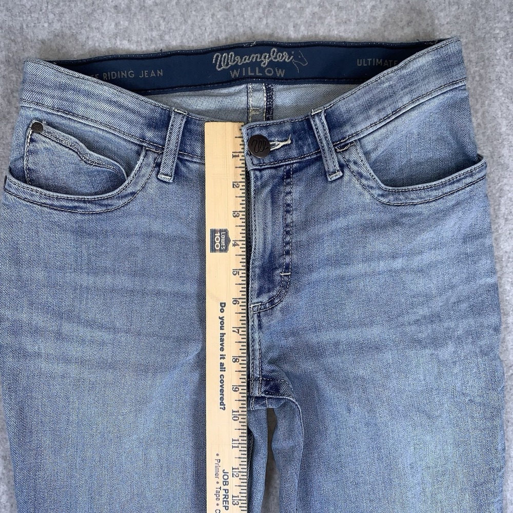 Wrangler Willow Jeans Womens 7x32 Blue Denim Ultimate Riding Bootcut Stretch - Picture 9 of 16